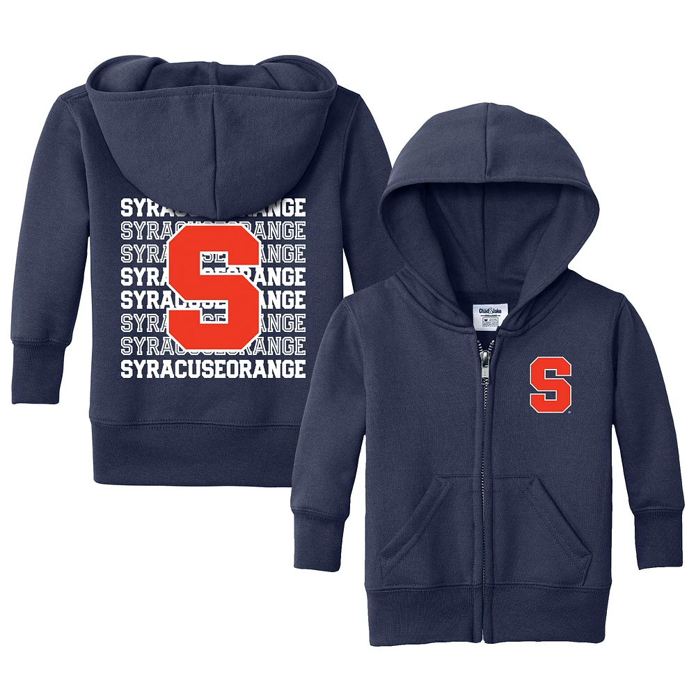 Infant Chad & Jake Navy Syracuse Orange Retro Full-Zip Hoodie