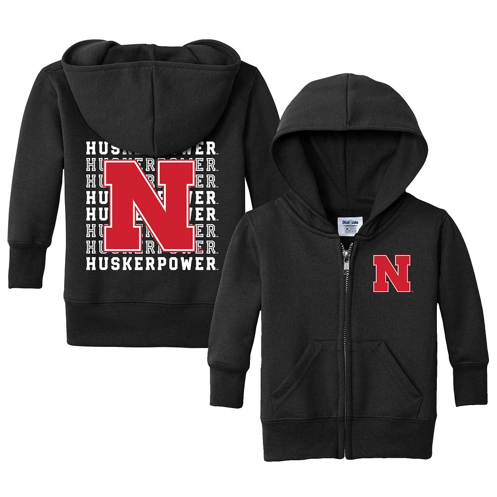 Infant Chad & Jake Black Nebraska Huskers Retro Full-Zip Hoodie