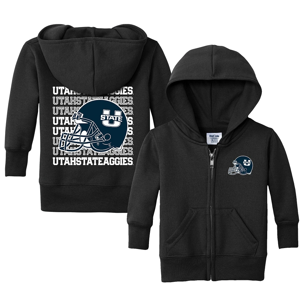 Infant Chad & Jake Black Utah State Aggies Retro Full-Zip Hoodie