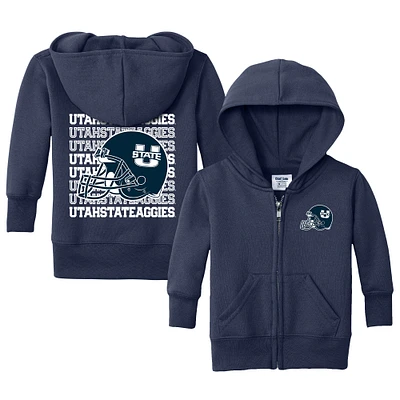 Infant Chad & Jake Navy Utah State Aggies Retro Full-Zip Hoodie