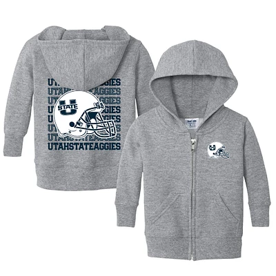 Infant Chad & Jake Heather Gray Utah State Aggies Retro Full-Zip Hoodie