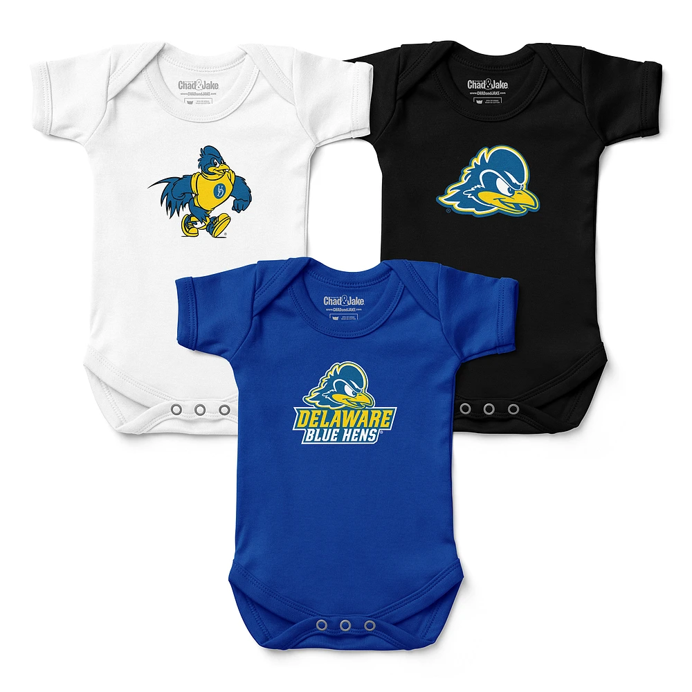 Infant Chad & Jake Delaware Fightin' Blue Hens Three-Pack Bodysuit Set