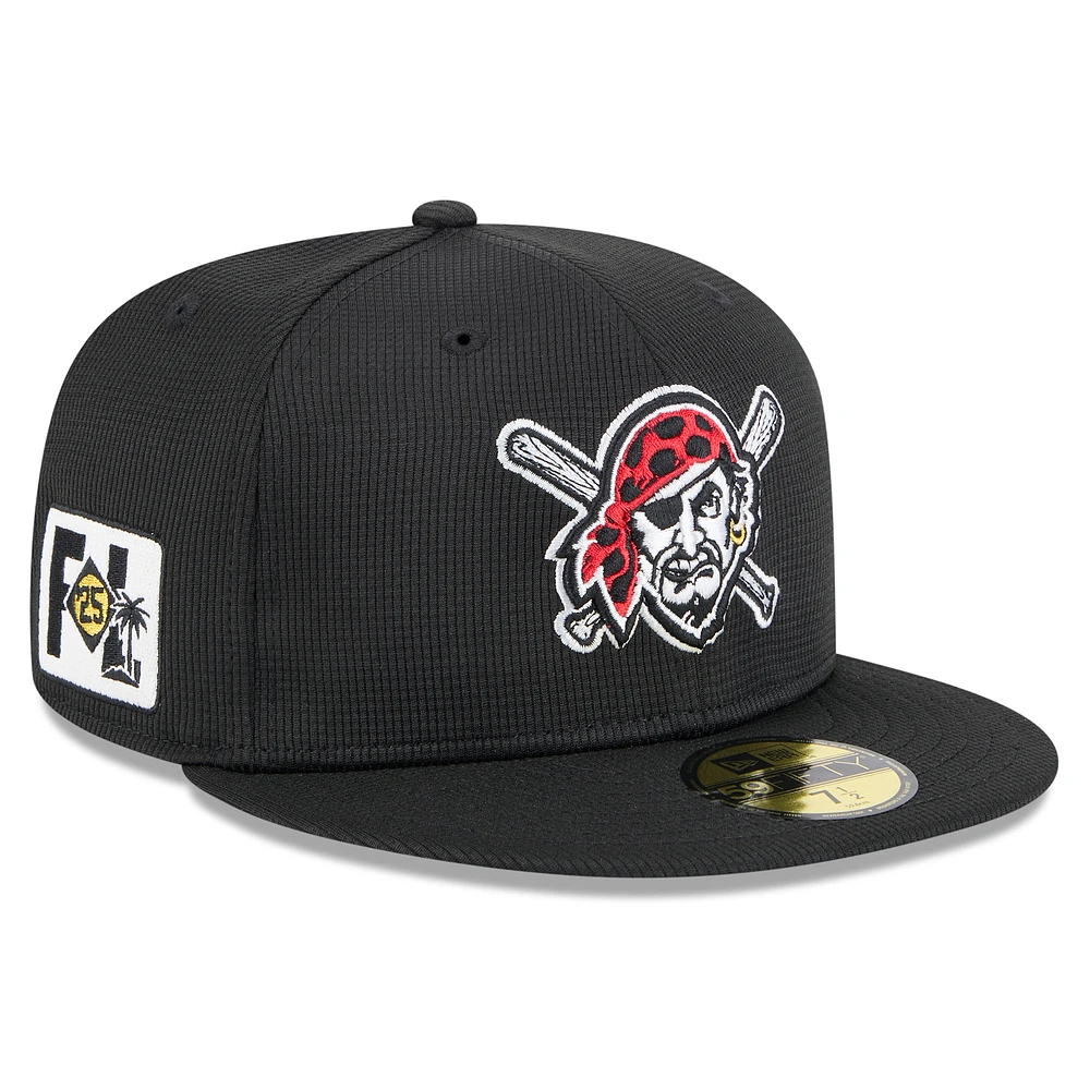 Men's New Era Black Pittsburgh Pirates 2025 Spring Training 59FIFTY Fitted Hat