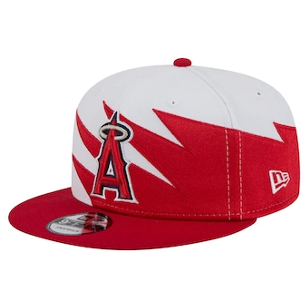 Men's New Era Red/White Los Angeles Angels Jagged 9FIFTY Snapback Hat