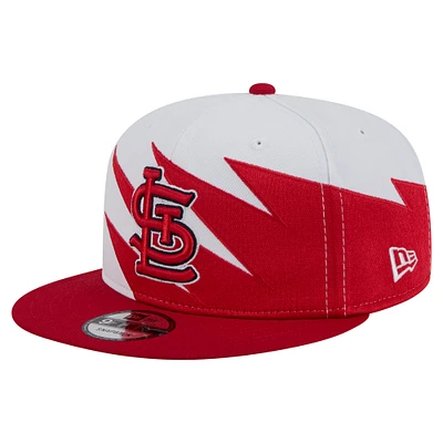 Men's New Era Red/White St. Louis Cardinals Jagged 9FIFTY Snapback Hat