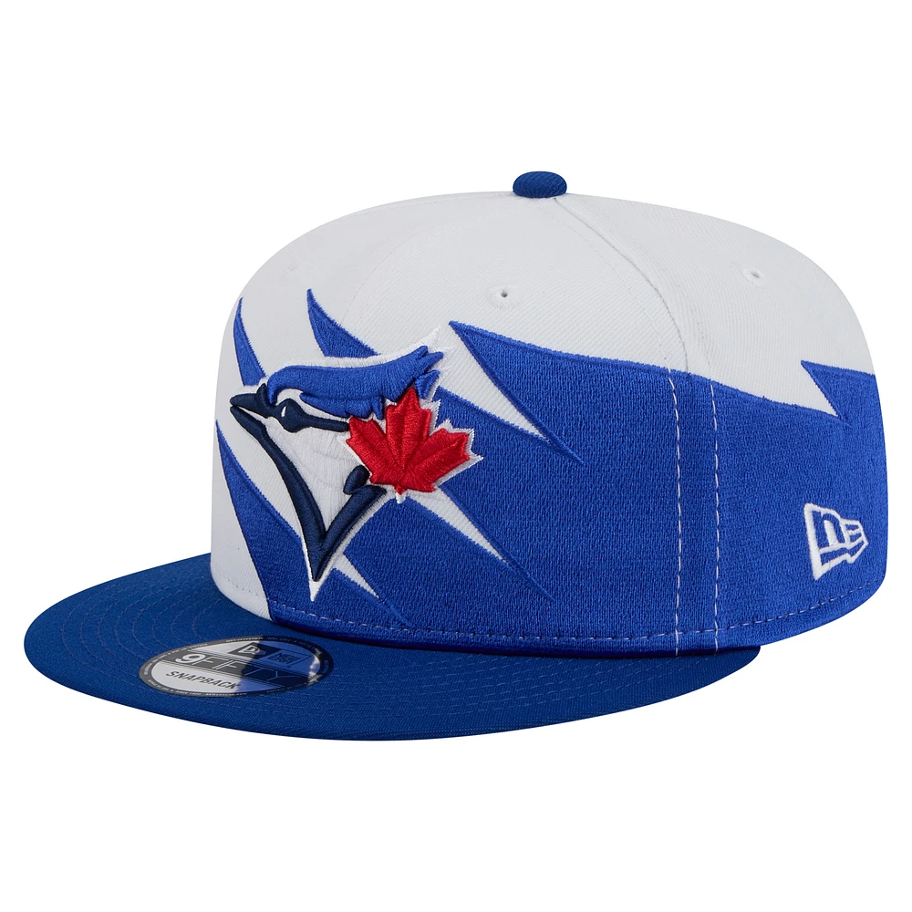 Men's New Era Royal/White Toronto Blue Jays Jagged 9FIFTY Snapback Hat