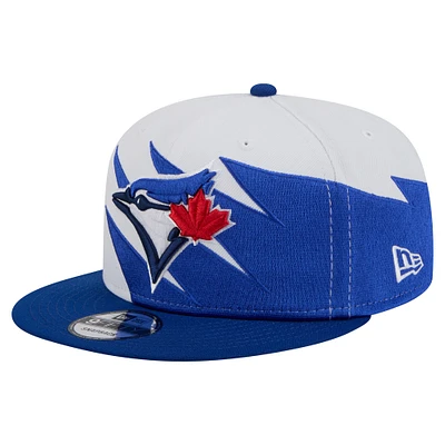 Men's New Era Royal/White Toronto Blue Jays Jagged 9FIFTY Snapback Hat