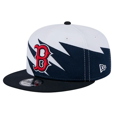 Men's New Era Navy/White Boston Red Sox Jagged 9FIFTY Snapback Hat