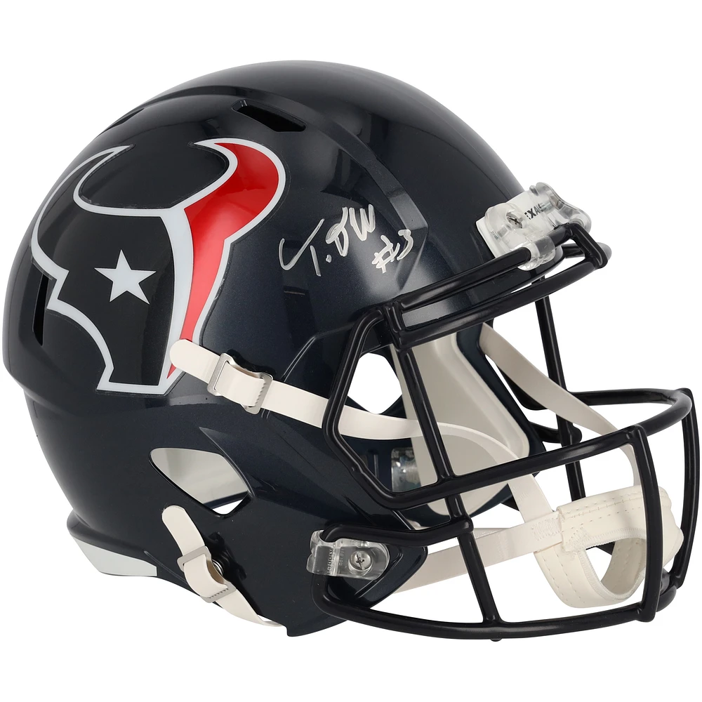 Tank Dell Houston Texans Autographed 2024 Speed Replica Helmet