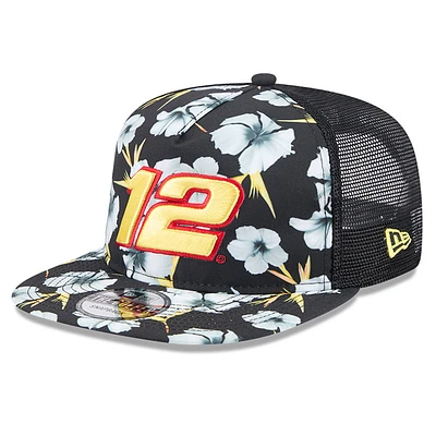 Men's New Era Black Ryan Blaney Adventure Pattern Golfer Adjustable Hat