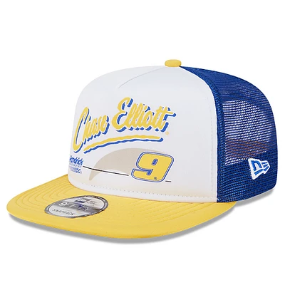 Men's New Era Blue Chase Elliott 9FIFTY A-Frame Retro Script Snapback Hat
