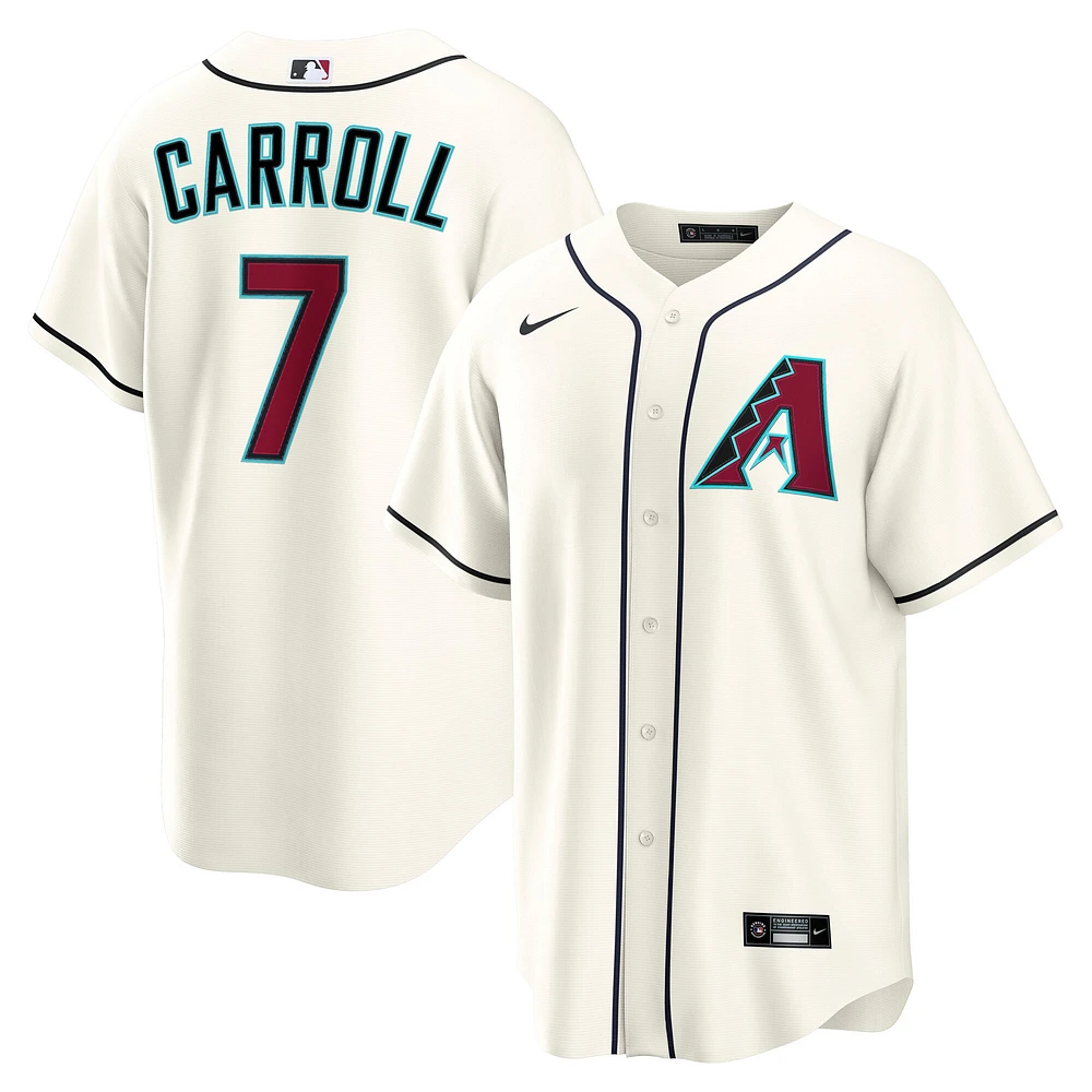 Men's Nike Corbin Carroll Cream Arizona Diamondbacks Home Replica Jersey