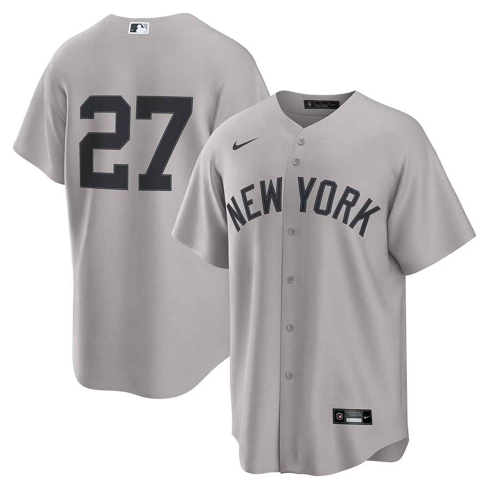 Men's Nike Giancarlo Stanton Gray New York Yankees Road Replica Jersey