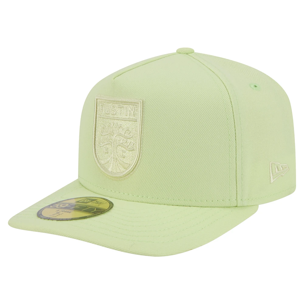 Men's New Era Green Austin FC Color Pack A-Frame 59FIFTY Fitted Hat