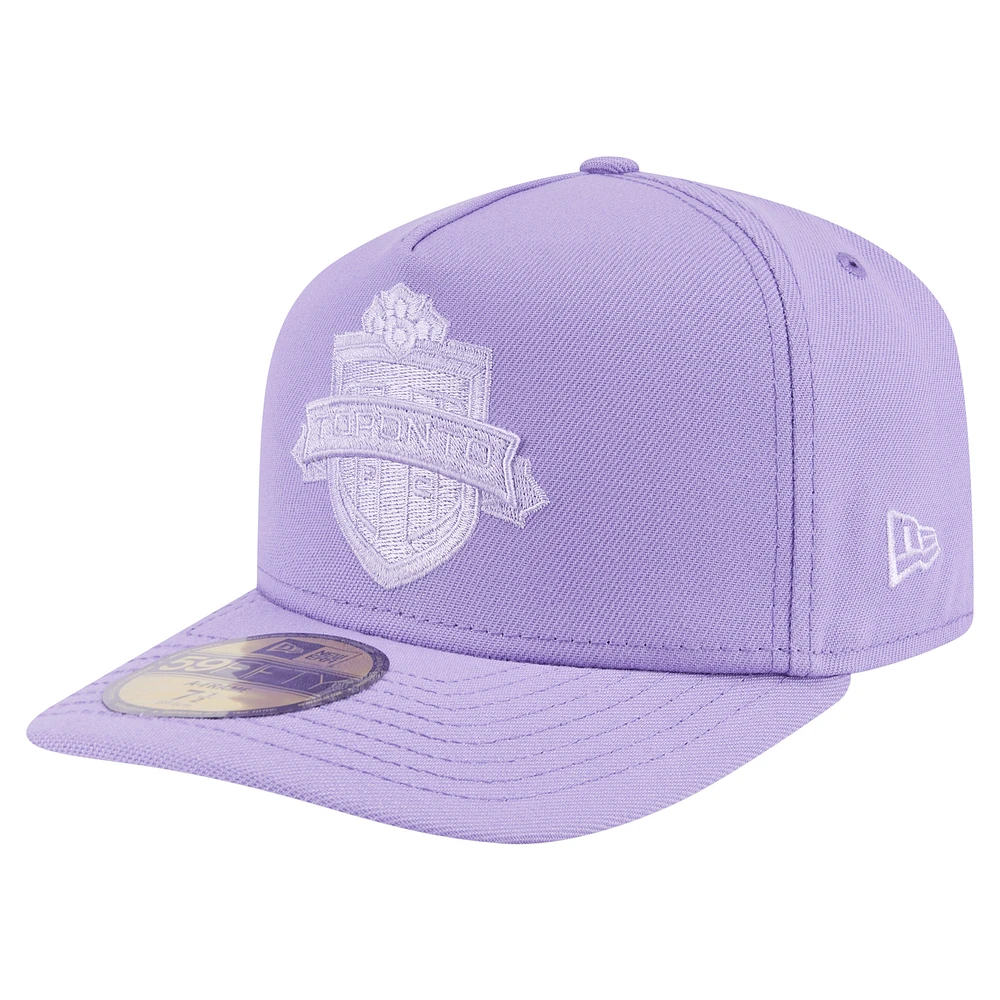 Men's New Era Purple Toronto FC Color Pack A-Frame 59FIFTY Fitted Hat