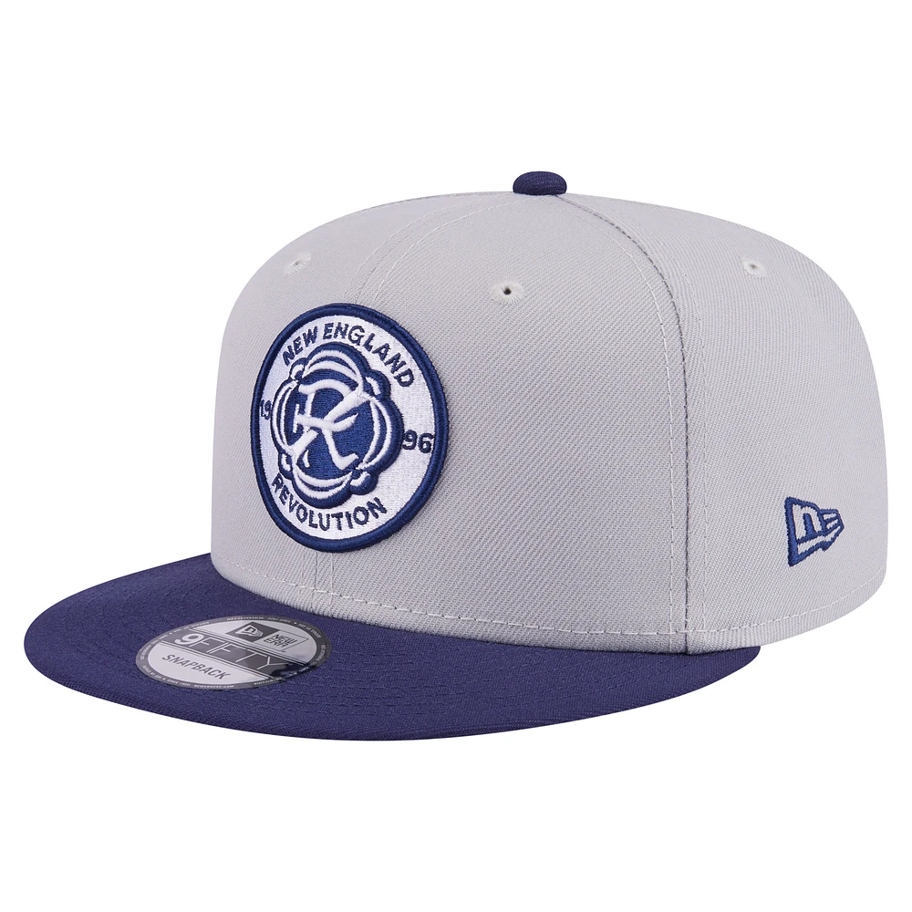 Men's New Era Gray New England Revolution Color Pack Two-Tone 9FIFTY Snapback Hat