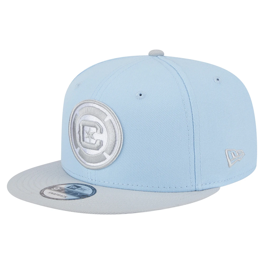 Men's New Era Light Blue Chicago Fire Color Pack Two-Tone 9FIFTY Snapback Hat