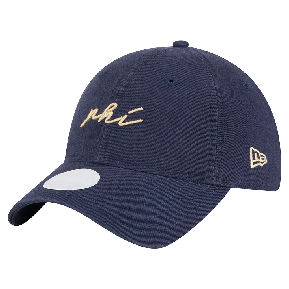 Women's New Era Navy Philadelphia Union Script 9TWENTY Adjustable Hat