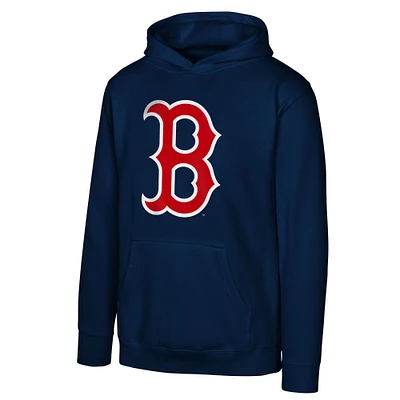 Youth Navy Boston Red Sox Primary Logo Pullover Hoodie