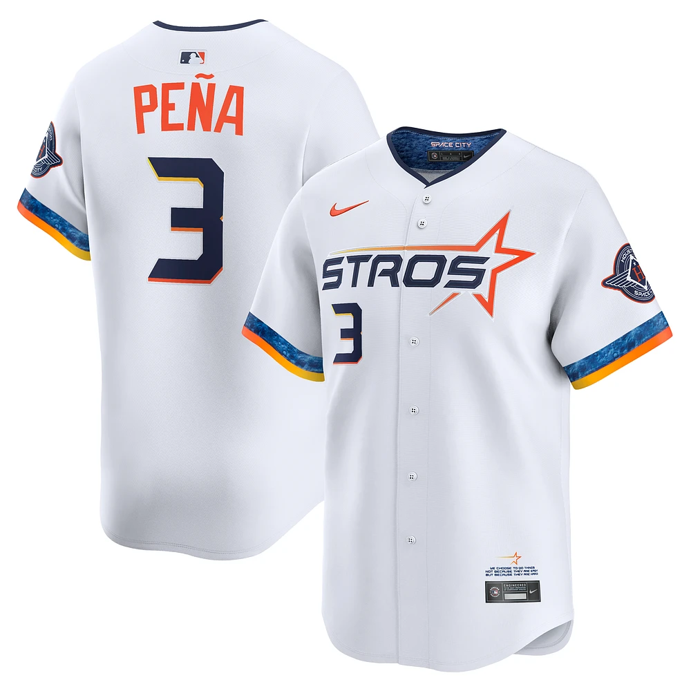 Men's Nike Jeremy Peña White Houston Astros 2025 City Connect Limited Player Jersey