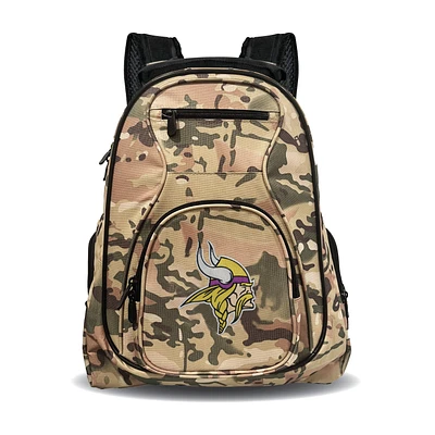 MOJO Minnesota Vikings 19" Camo Premium Laptop Backpack