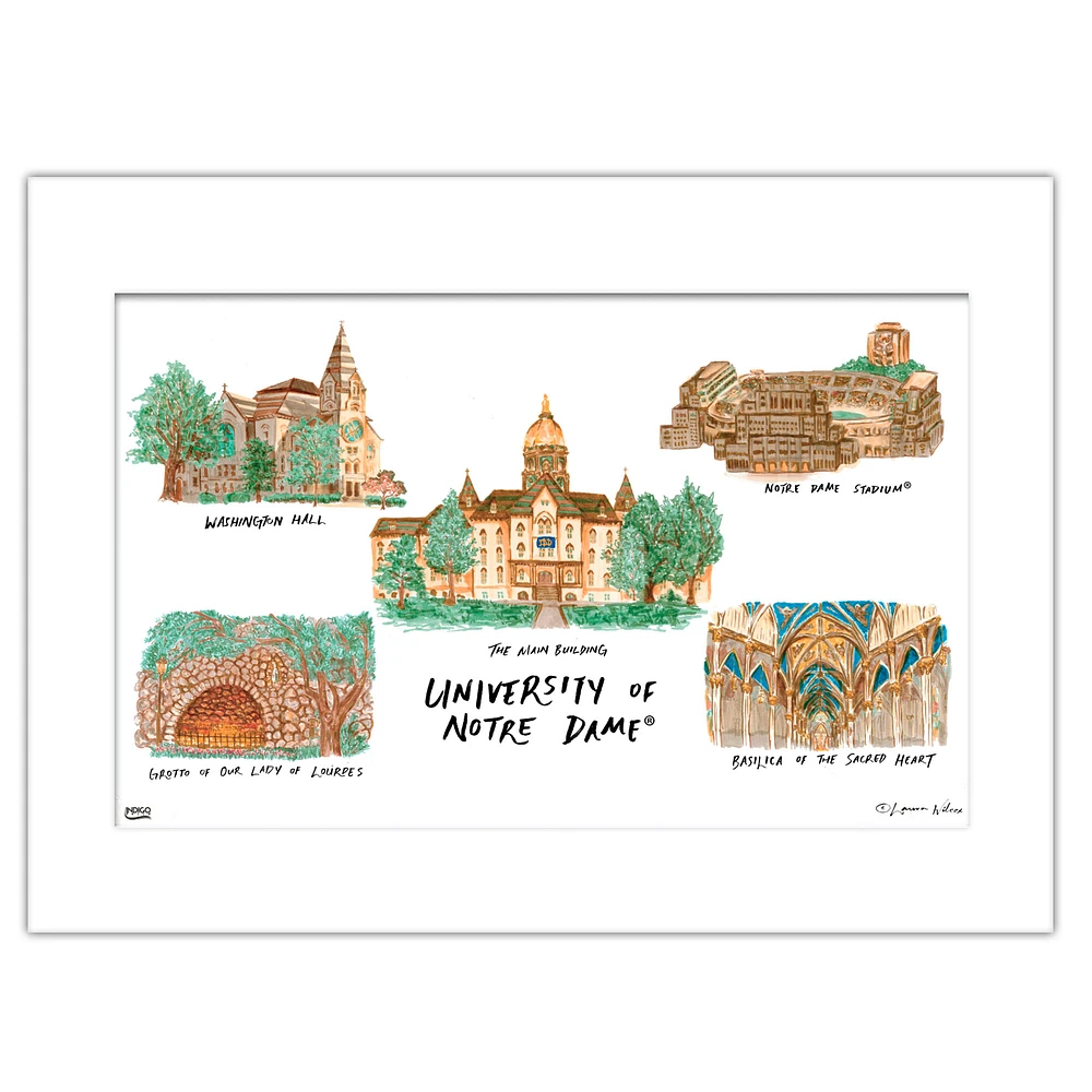 Notre Dame Fighting Irish 11" x 14" Matte University Wall Art