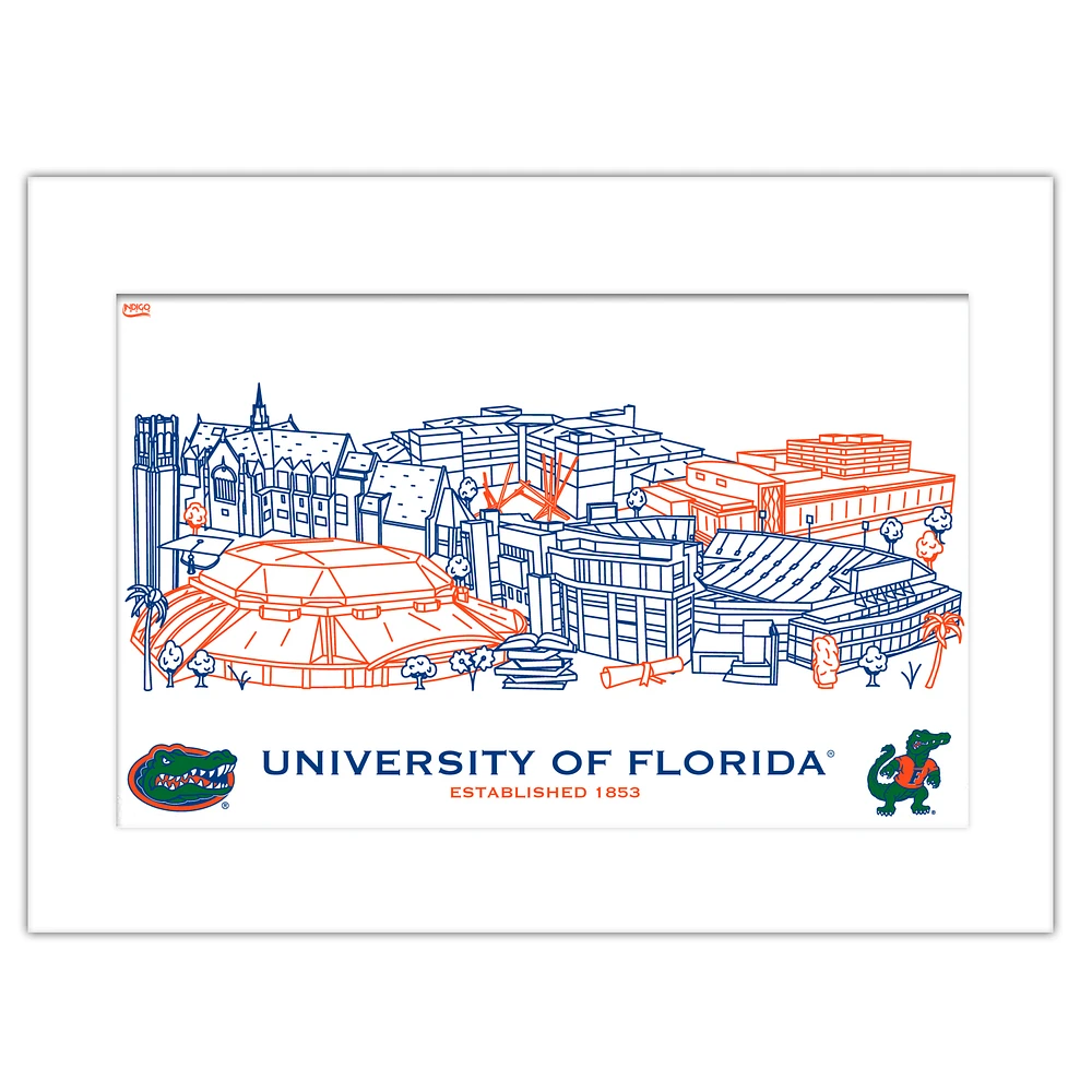 Florida Gators 11" x 14" Matted Campus Wall Art Collage