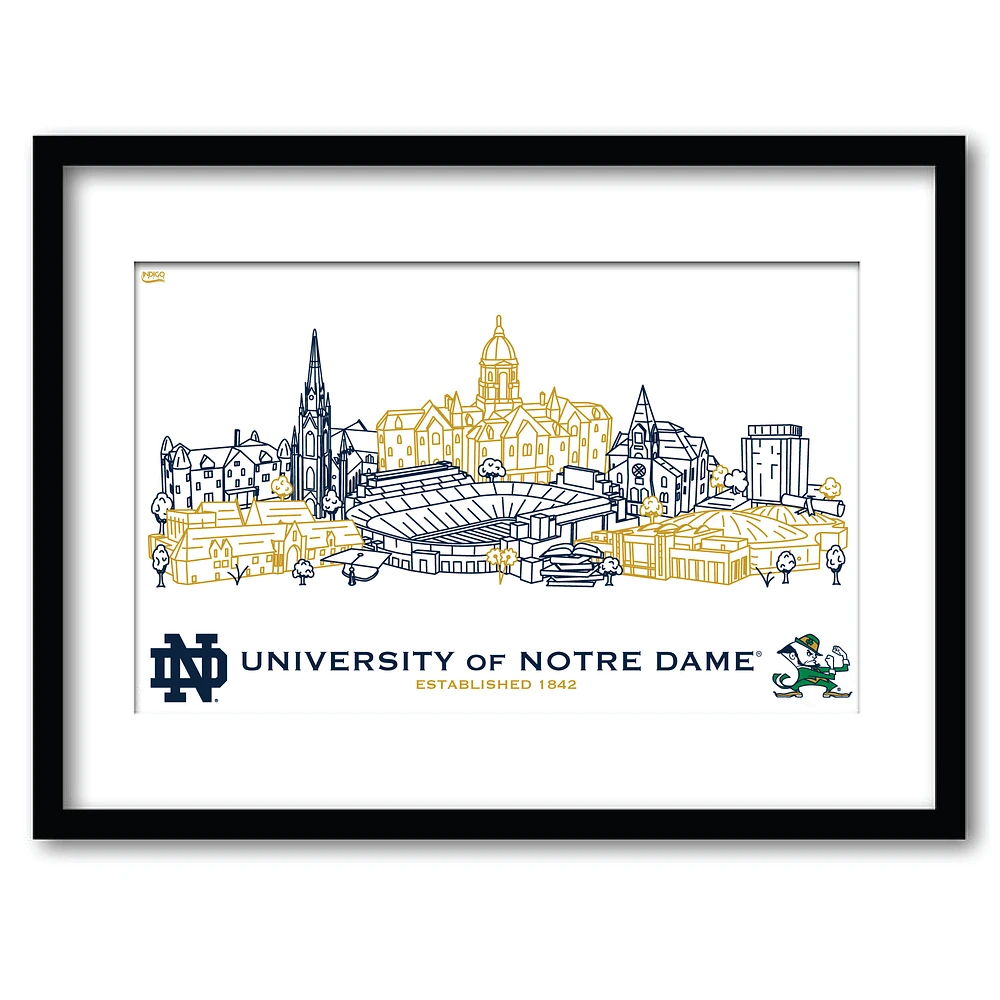 Notre Dame Fighting Irish 11" x 14" Framed Campus Wall Art Collage