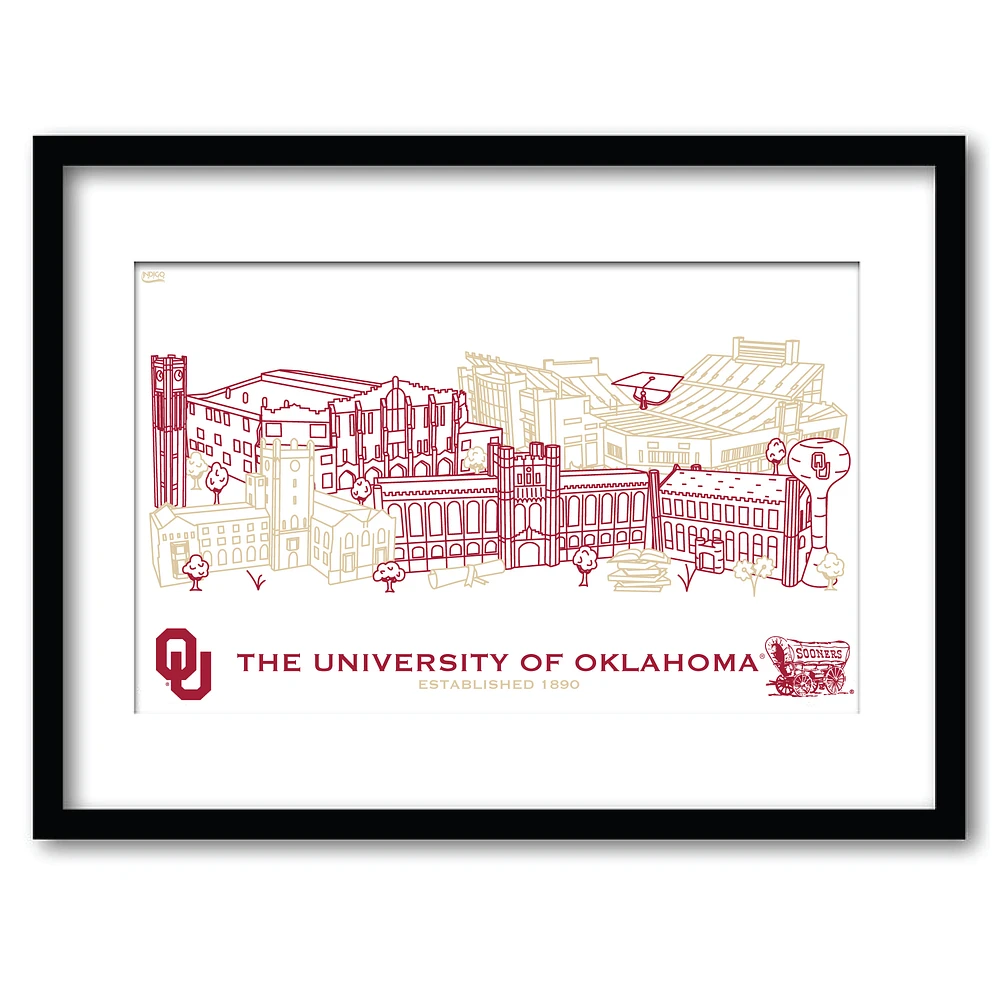 Oklahoma Sooners 11" x 14" Framed Campus Wall Art Collage