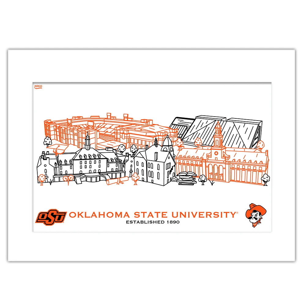 Oklahoma State Cowboys 11" x 14" Matted Campus Wall Art Collage