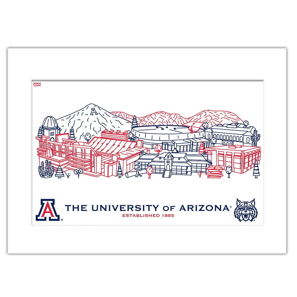 Arizona Wildcats 11" x 14" Matted Campus Wall Art Collage