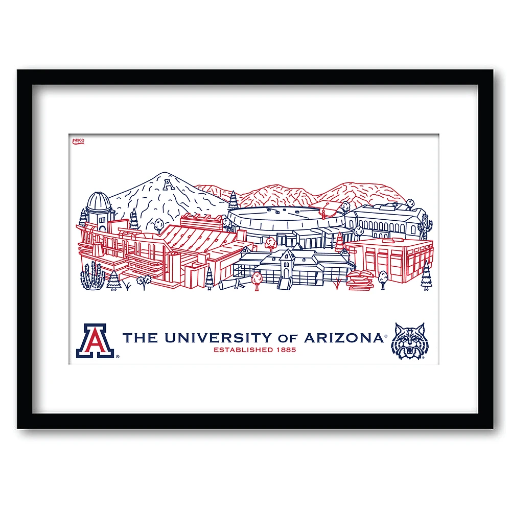 Arizona Wildcats 11" x 14" Framed Campus Wall Art Collage