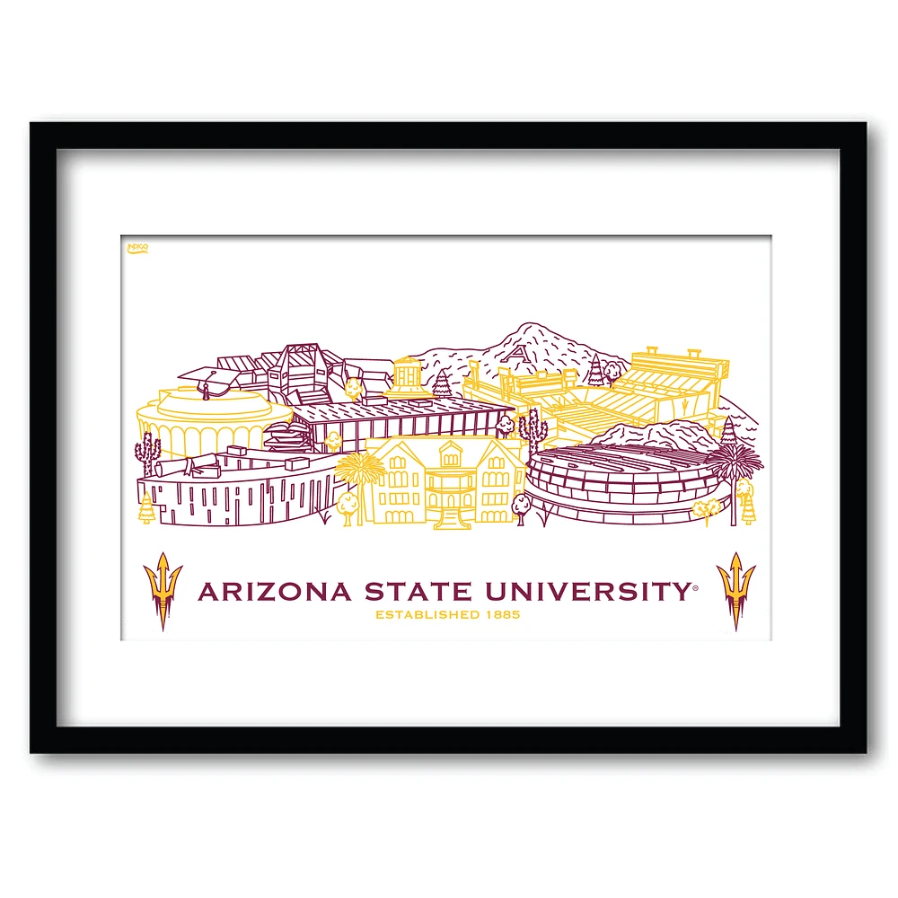 Arizona State Sun Devils 11" x 14" Framed Campus Wall Art Collage