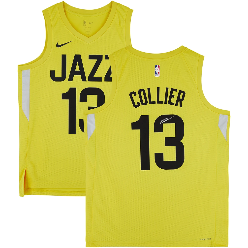 Isaiah Collier Utah Jazz Autographed Nike Gold Icon Swingman Jersey