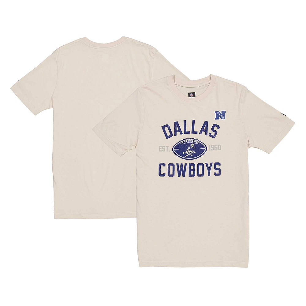 Men's New Era Cream Dallas Cowboys Historic T-Shirt