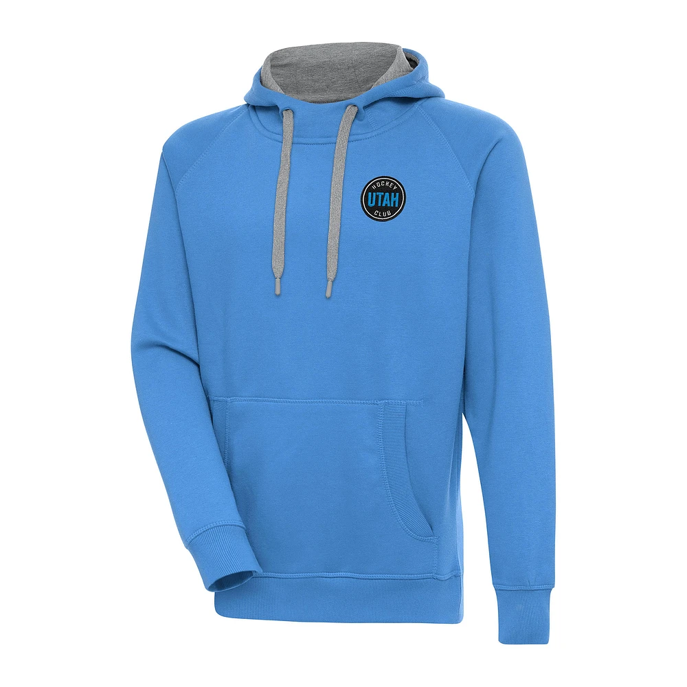 Men's Antigua Powder Blue Utah Hockey Club Victory Pullover Hoodie