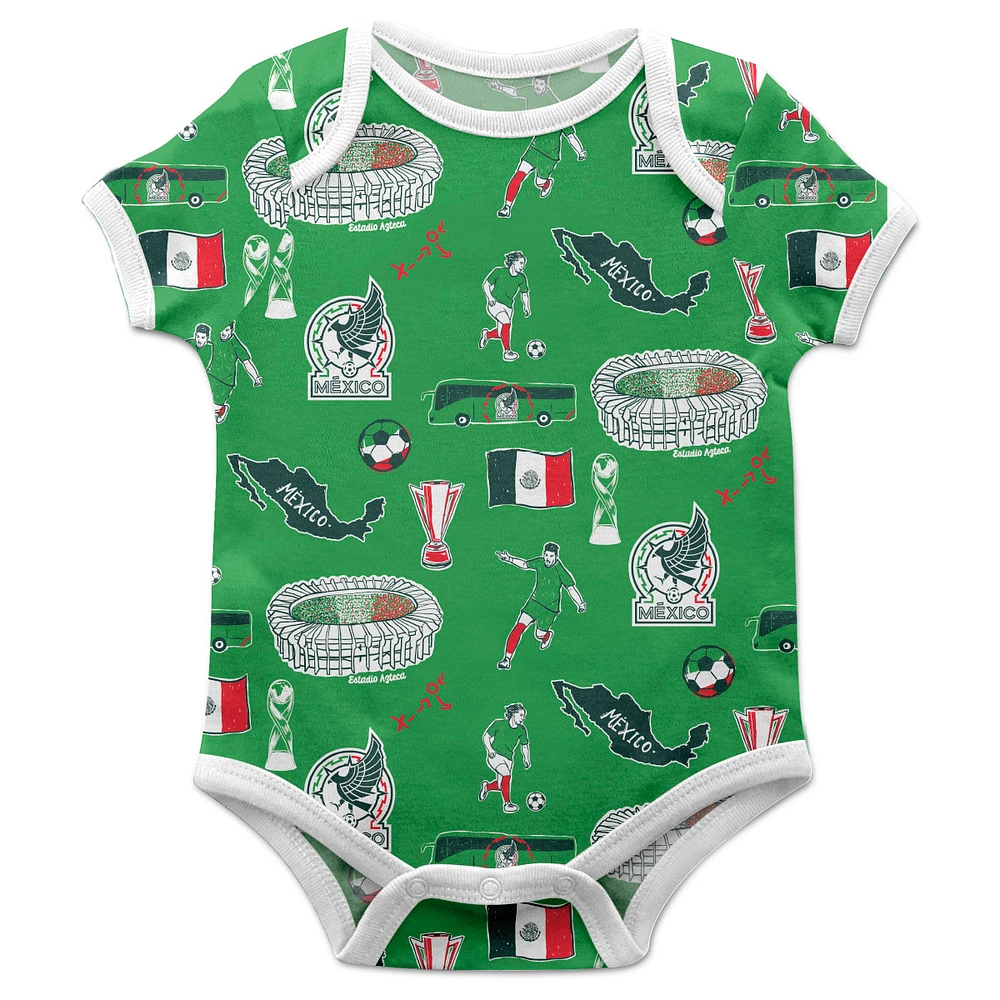 Infant Vive La Fete Green Mexico National Team Impressions Artwork Bodysuit