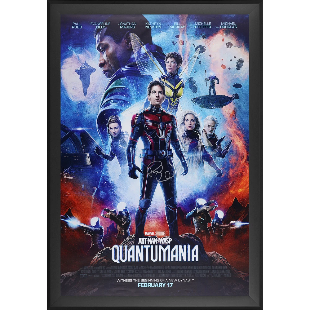 Paul Rudd Ant-Man and the Wasp: Quantumania Autographed Framed 27" x 40" Movie Poster
