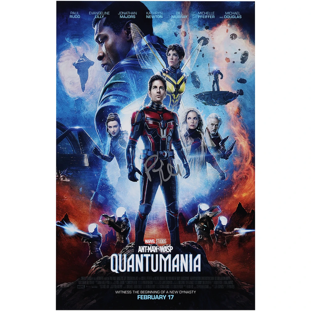 Paul Rudd Ant-Man and the Wasp: Quantumania Autographed 11" x 17" Movie Poster