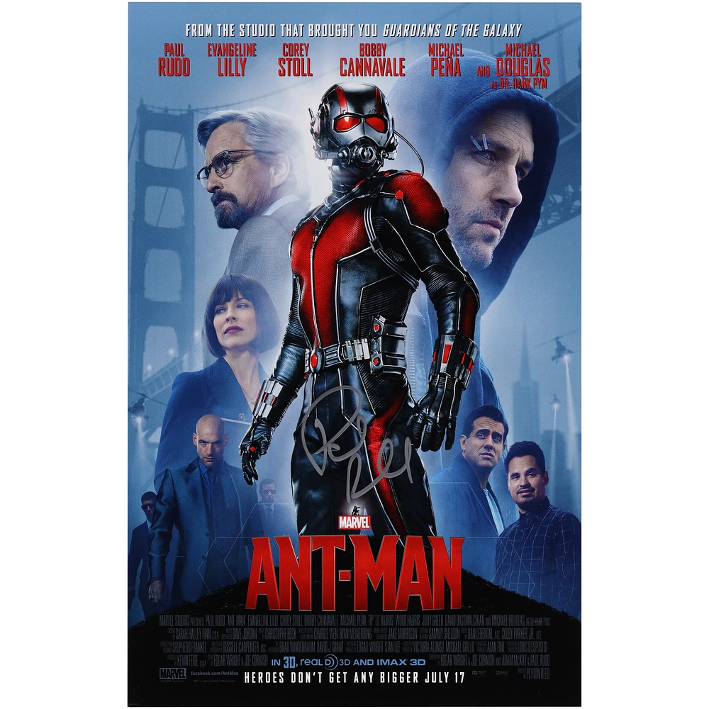 Paul Rudd Ant-Man Autographed 11" x 17" Movie Poster