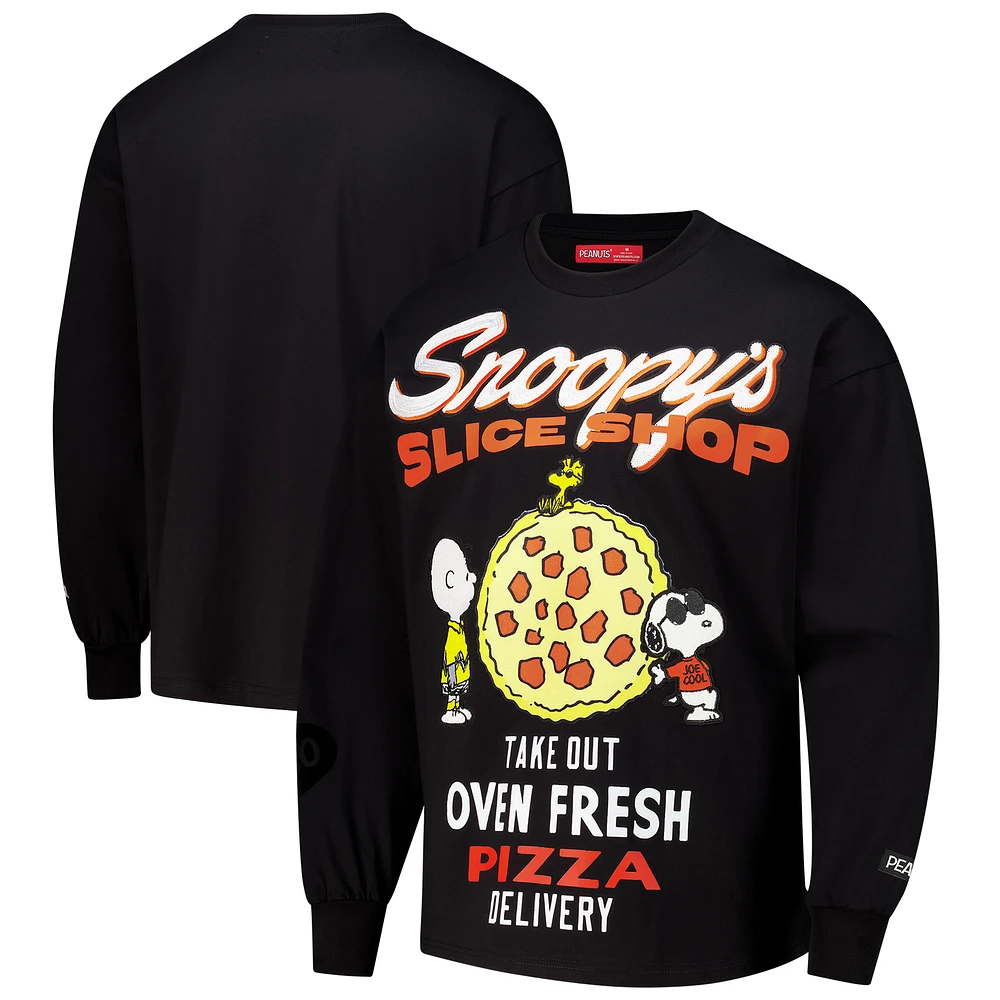 Men's Freeze Max Black Peanuts Drop Shoulder Long Sleeve T-Shirt