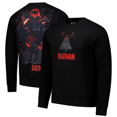 Men's Freeze Max Black Batman Comics Signal Pullover Sweatshirt