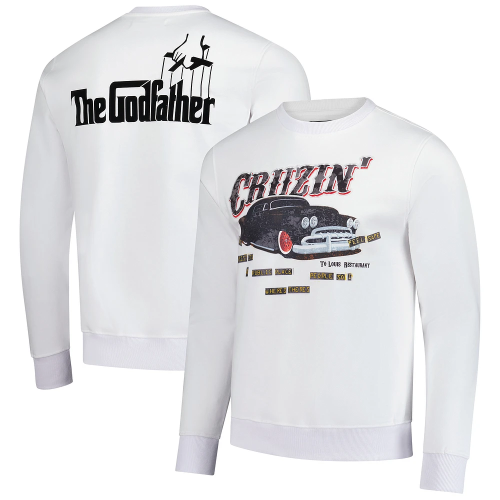 Men's Freeze Max White The Godfather Cruzin' Pullover Sweatshirt