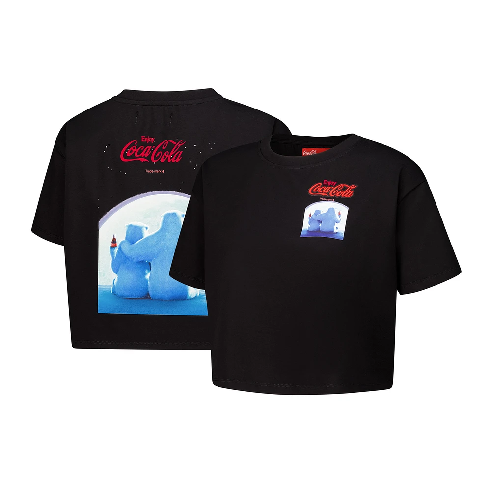 Women's Freeze Max Black Coca-Cola Sharing a Coke Cropped T-Shirt