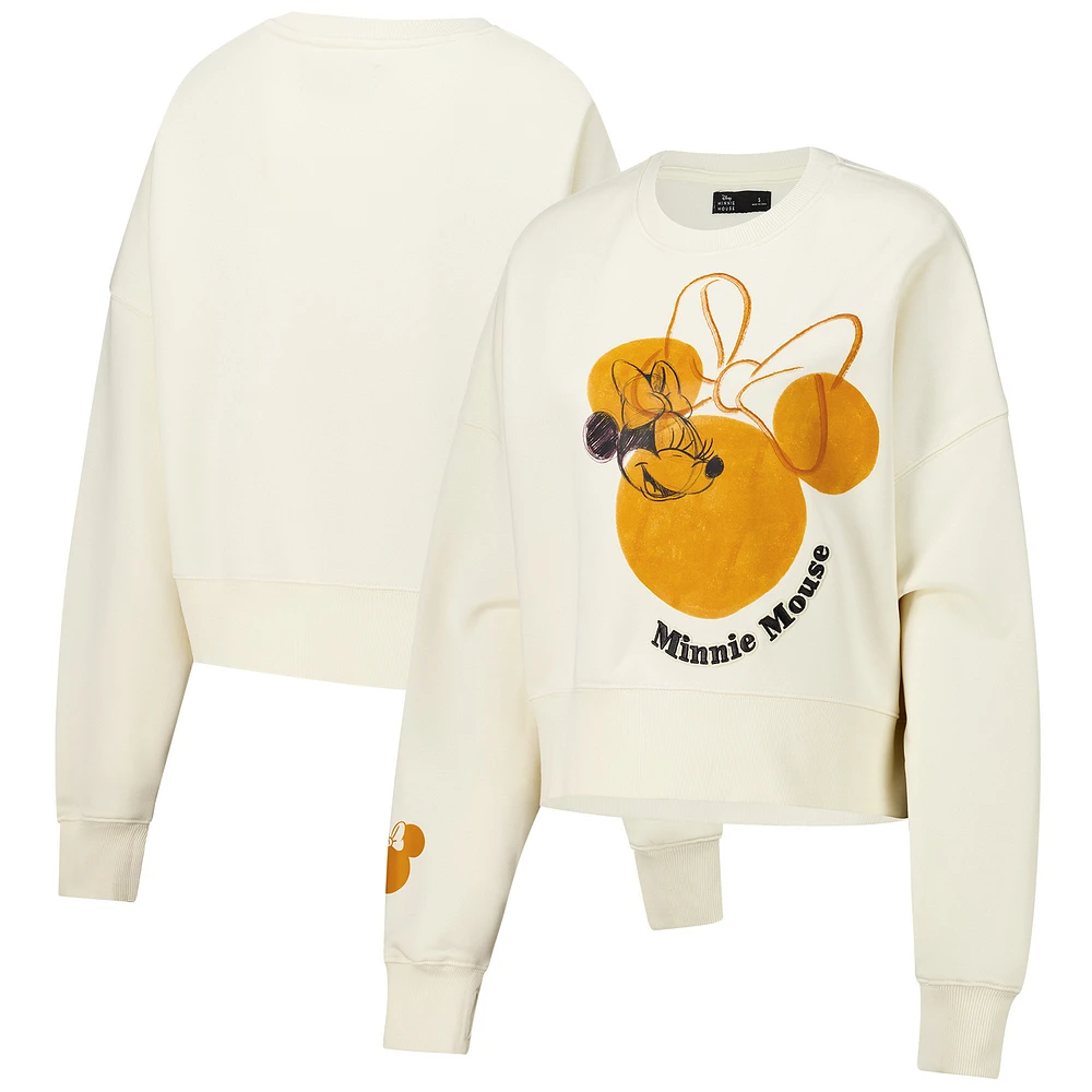 Women's Freeze Max Cream Disney Minnie Sketch Oversized Pullover Sweatshirt