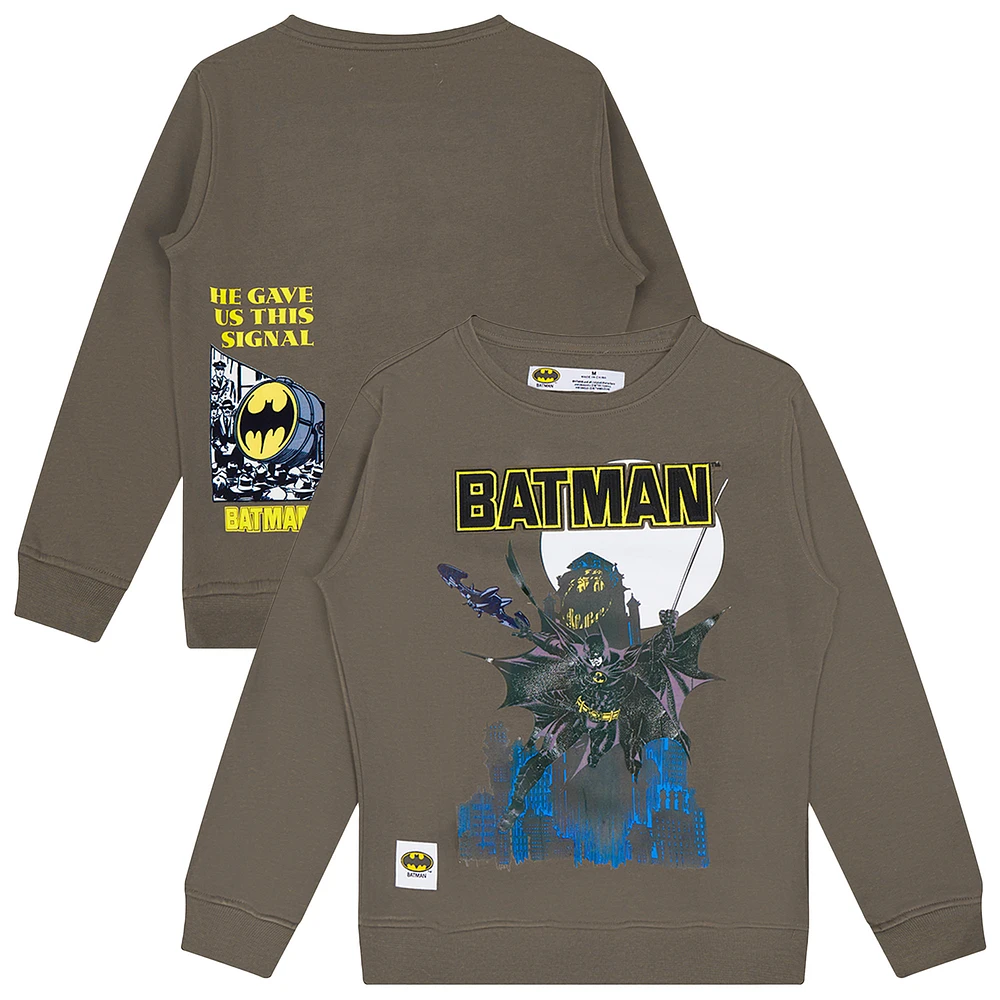 Youth Freeze Max Brown Batman Comics I Am The Night Fleece Pullover Sweatshirt