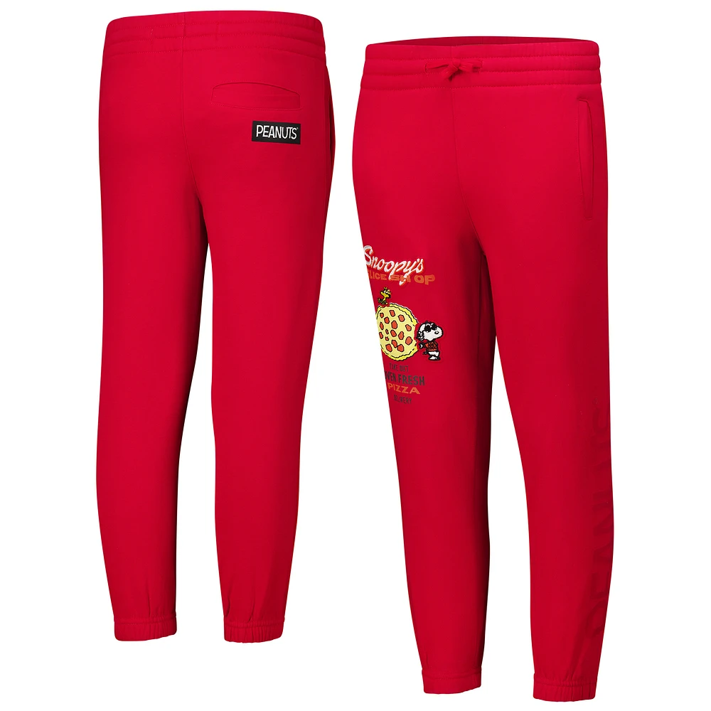 Youth Freeze Max Red Peanuts Snoopy's Slice Shop Sweatpants