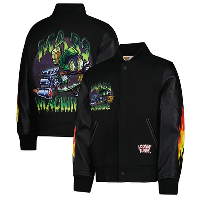 Youth Freeze Max Black Looney Tunes Mars Machine Marvin Full-Zip Varsity Jacket