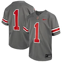 Preschool Nike #1 Steel Ohio State Buckeyes Alternate Untouchable Football Jersey