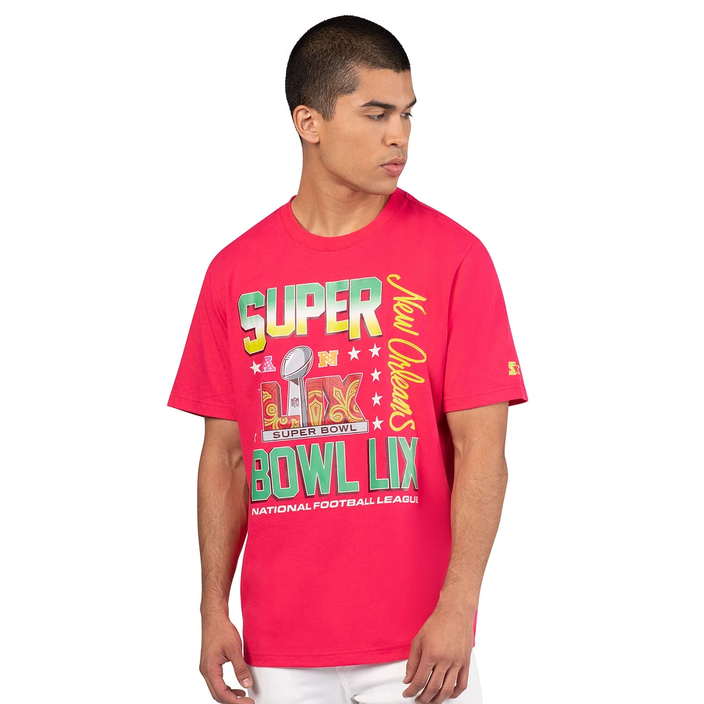 Men's Starter Red Super Bowl LIX Super Sunday T-Shirt